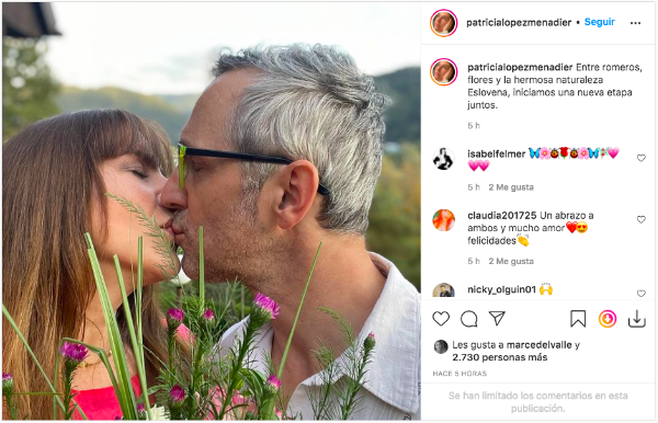 Patricia López se casa por cuarta vez con su pareja.(1)