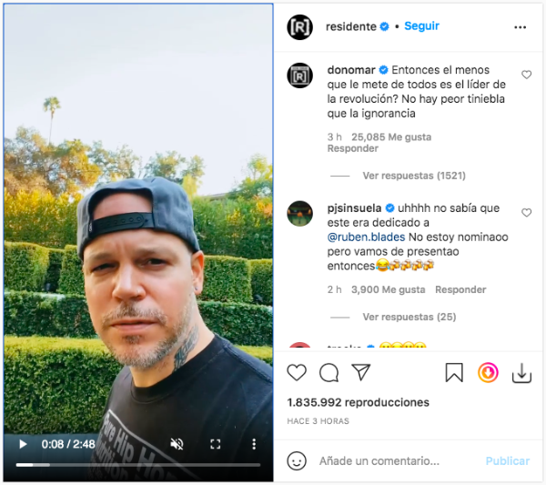 Don Omar aviva el fuego en la humillación de Residente a J Balvin.(1)