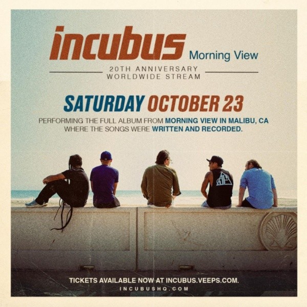 Incubus celebra los 20 años de Morning View con show online.