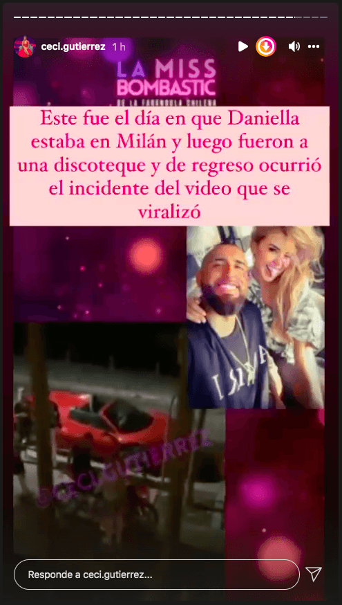 Una de las historias de Cecilia Gutiérrez sobre Arturo Vidal y Daniella Durán.