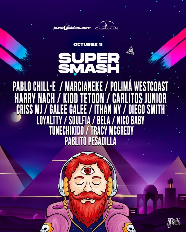 Marcianeke y Pablo Chill-E encabezan festival Super Smash.