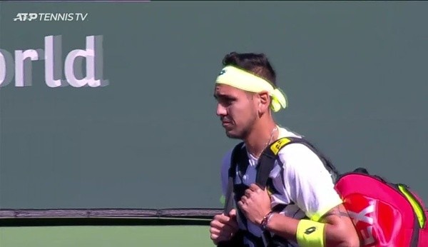 Alejandro Tabilo ingresa a la cancha para su crucial partido (Pantallazo)
