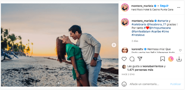 Mariela Montero presenta a su nueva pareja con románticas postales.(1)