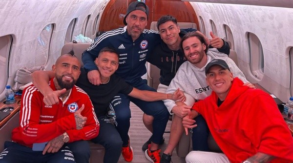 Ben Brereton Díaz fue uno de los que volvió de inmediato a Europa tras el triunfo ante Venezuela. Foto: Instagram