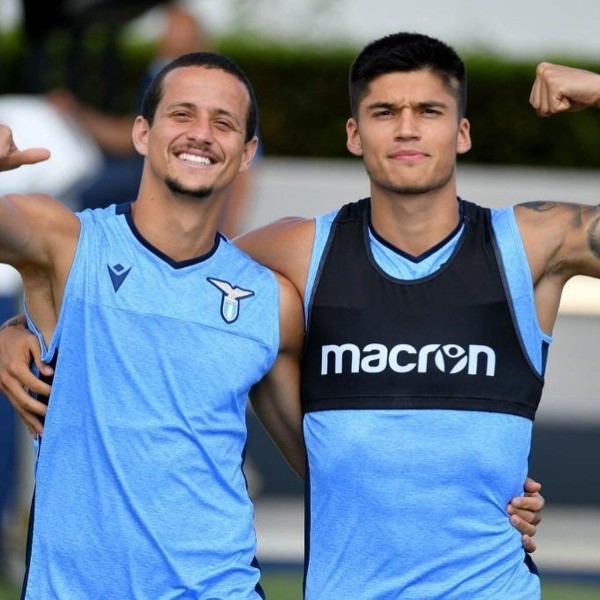 Juntos en la Lazio: Luiz Felipe y Joaquín Correa cuando eran compañeros.
