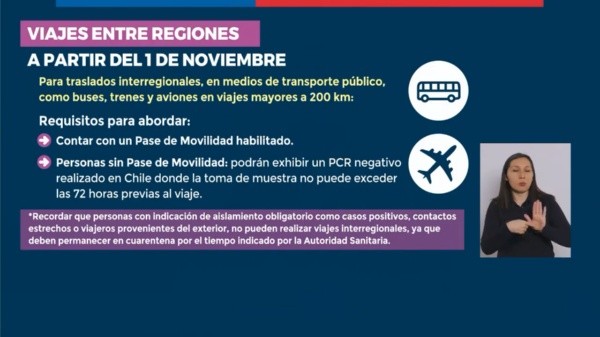 Anuncios en viajes interregionales. (Foto: Minsal)