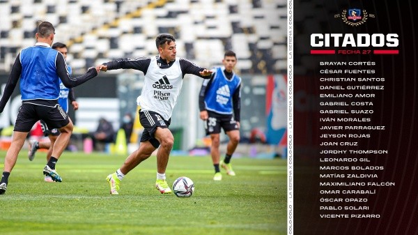 Los citados de Colo Colo ante Deportes La Serena.