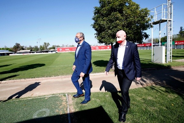 El presidente de la FIFA, Gianni Infantino, estuvo en el país el fin de semana donde expuso, entre otros puntos, la idea de un Mundial cada dos años. Foto: ANFP