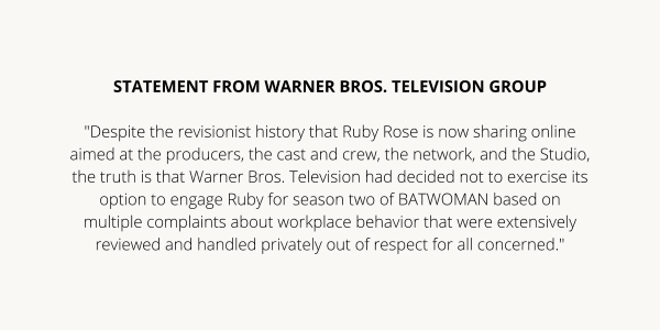 Declaración pública de Warner Bros.