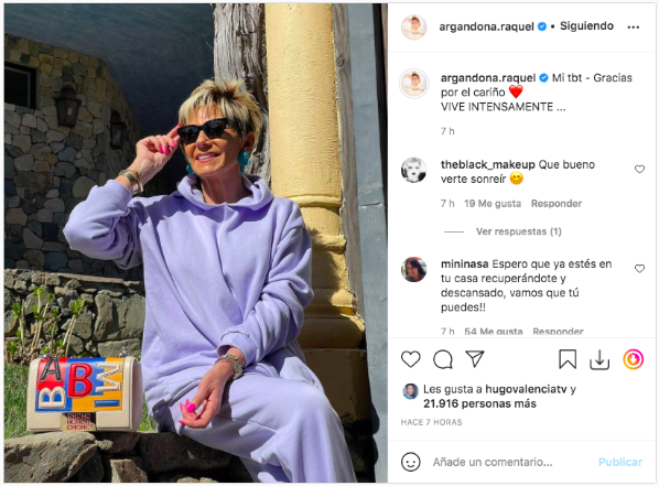 Raquel Argandoña recibe el alta: ¿Cuál es el estado de su recuperación?