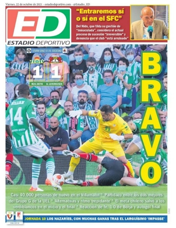 El capitán de la selección chilena se lució en la tercera jornada de Europa League.