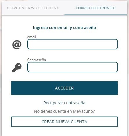 Debes seleccionar “Correo Electrónico” para el proceso (Foto: Me Vacuno).