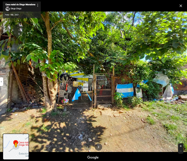 Maradona: Sueño Bendito | La casa de Diego Armando en una imagen subida por fanáticos a Google.