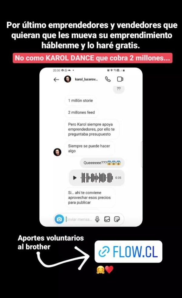 La acusación deAlberto Herrera contra Karol Lucero.