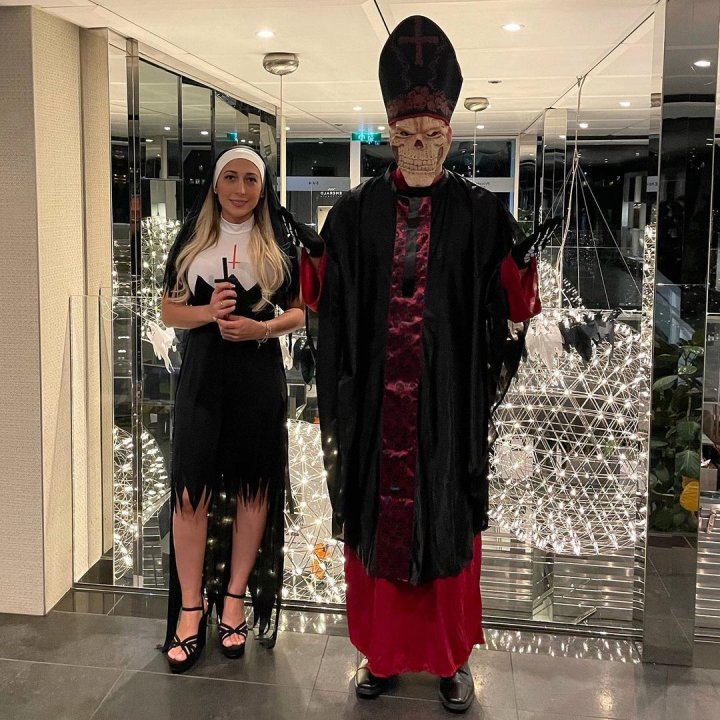 Los disfraces de Halloween: Rebeca Naranjo y Nano Calderón.