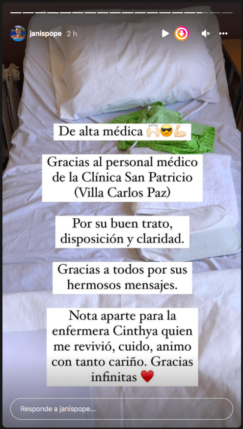 ¿Por qué Janis Pope tuvo que ser hospitalizada?(7)