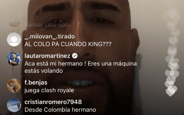 El Toro aplaudió al King en un live de Instagram.