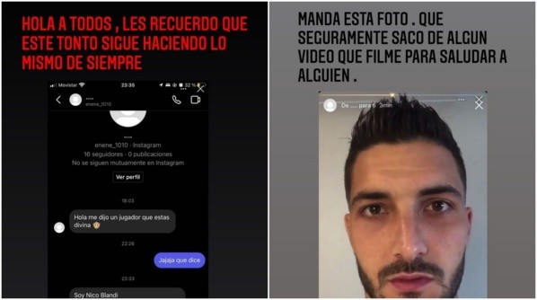 Blandi denunció la suplantación de su identidad en internet.
