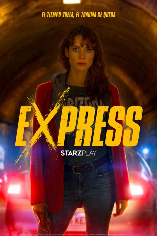 El afiche oficial de    Express, la nueva serie de Starz Play.