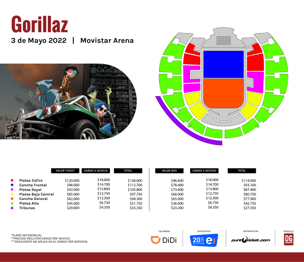 ¿Cuándo será el segundo show en Chile de Gorillaz? (2)