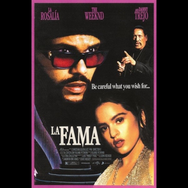 La imagen promocional de La Fama de Rosalía y The Weeknd.