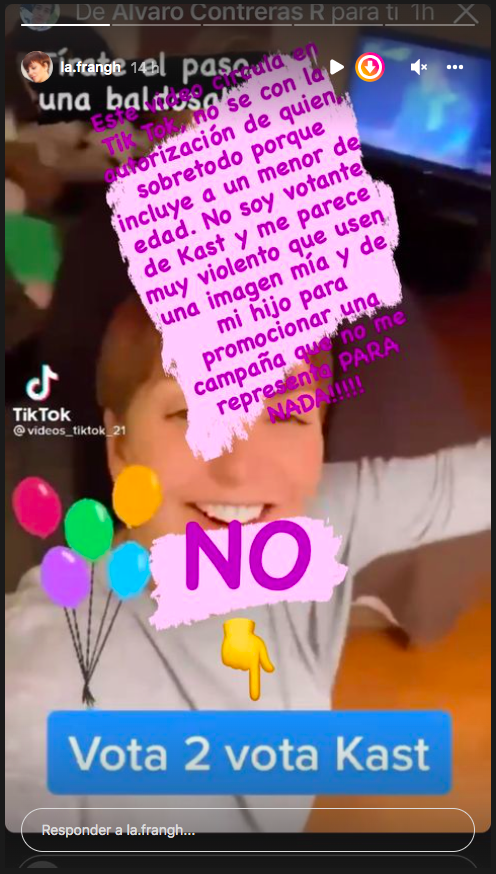 Fran García-Huidobro está furiosa porque la asociaron a un candidato presidencial.(2)