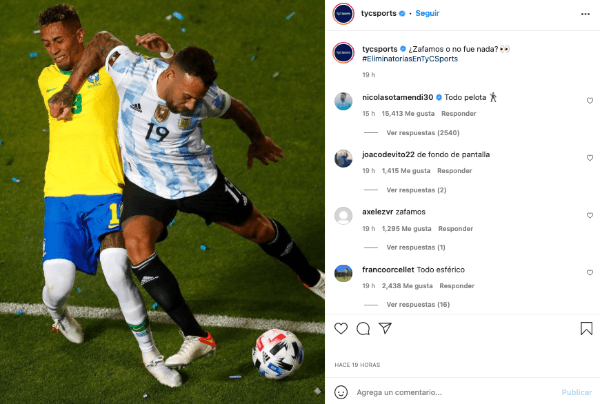 Nicolás Otamendi se burló de no haber sido expulsado tras darle un tremendo codazo a Raphinha.