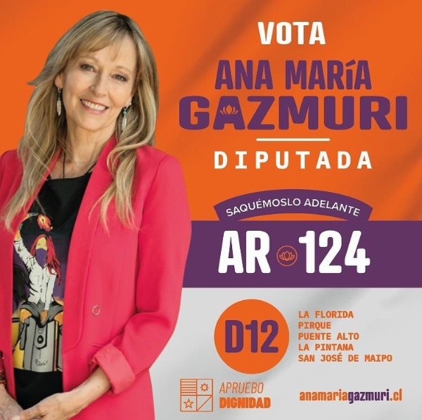 ¿Qué famosos son candidatos a diputados y senadores? Ana María Gazmuri.