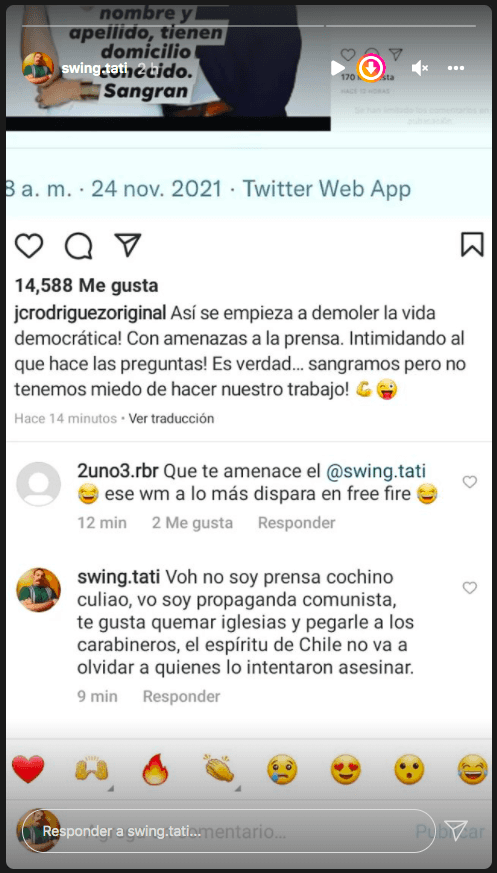 Julio César Rodríguez reacciona ante amenaza que promete que “sangrarán”.(3)
