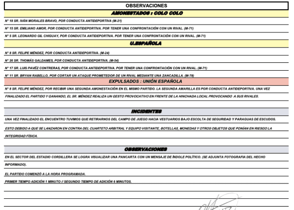 El informe de Piero Maza tras el partido entre Colo Colo y Unión Española.