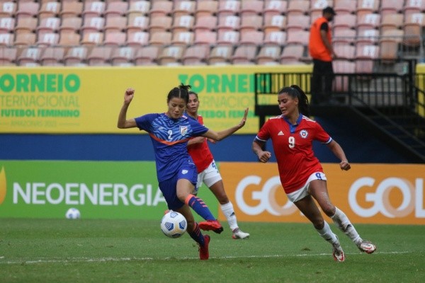 María José Urrutia anotó el primero de los tres goles con que Chile derrotó a la India en la fecha pasada. Foto: Comunicaciones ANFP