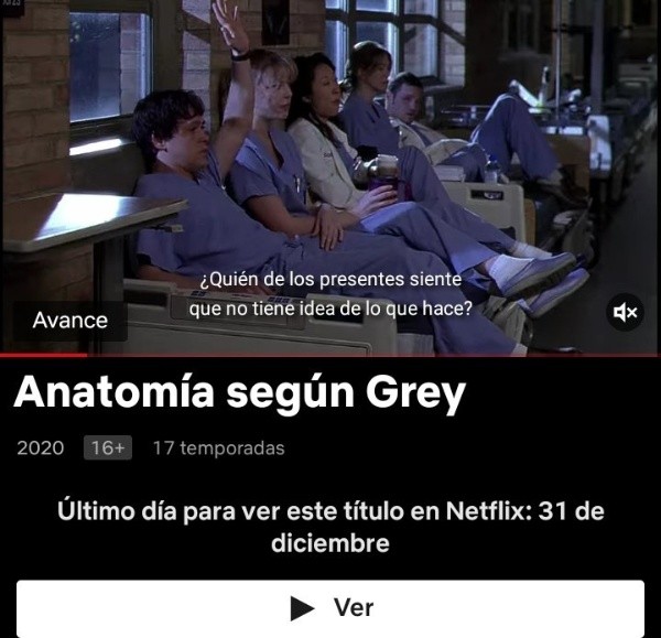 Greys anatomy Netflix