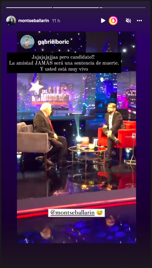 Montserrat Ballarin reacciona ante dramática revelación de Gabriel Boric.