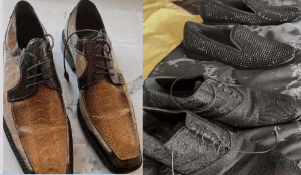 Julio César Rodríguez y su anécdota con Leonardo Farkas: Algunos de los zapatos en cuestión.