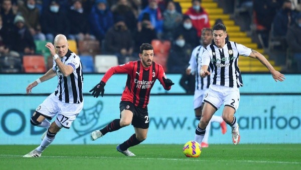 Empate 1-1 de Udinese y AC Milan por la Serie A en el calcio italiano.