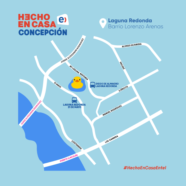 Mapa para llegar al Parque Laguna Redonda