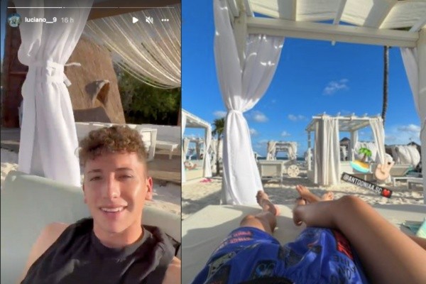 Luciano Arriaga disfrutó de un bello paisaje en su descanso tras la temporada 2021. (Foto: Captura)