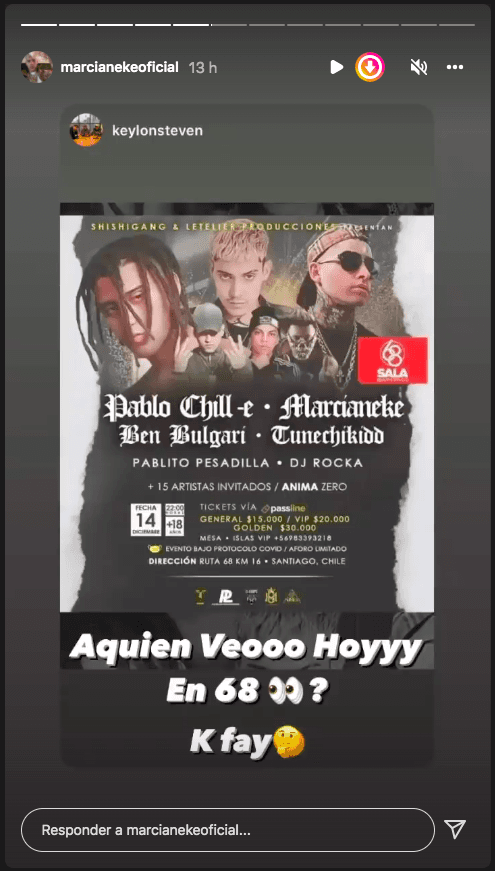 Carabineros denuncia a Marcianeke.