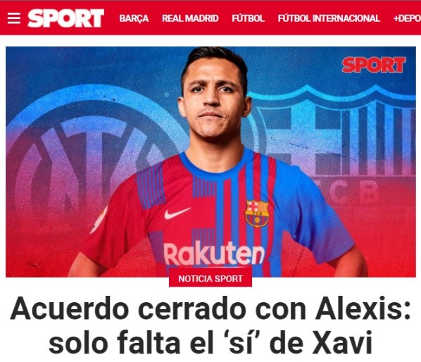 Acuerdo cerrado para que Alexis vuelva al Barcelona: actualización de Sport.