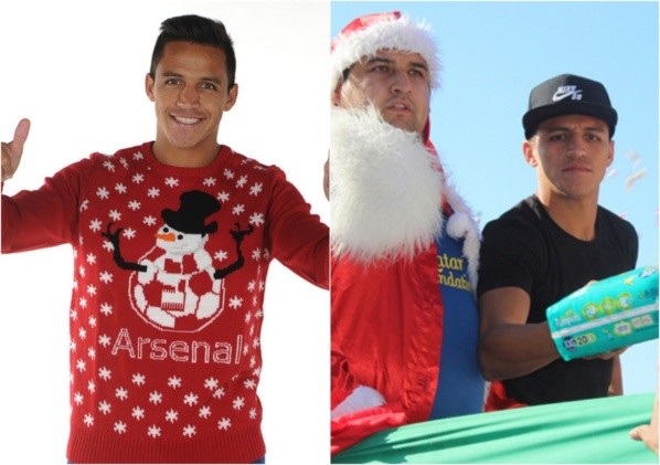 Alexis Sánchez es un real Viejito Pascuero (Archivo)