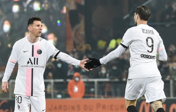 Mauro Icardi salvó al PSG frente a Lorient. (Foto: @PSG_espanol)