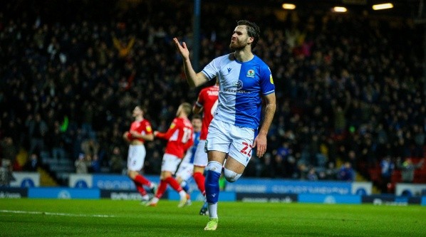 BLACKBURN, ENGLAND - DECEMBER 29: Blackburn Rovers' Ben Brereton Diaz celebrates scoring his side's second goal during the Sky Bet Championship match between Blackburn Rovers and Barnsley at Ewood Park on December 29, 2021 in Blackburn, England. (Photo by Alex Dodd - CameraSport via Getty Images)-Not Released (NR) World Copyright © 2021 CameraSport. All rights reserved. For editorial use only. Contact CameraSport direct for any other use. All usage chargeable