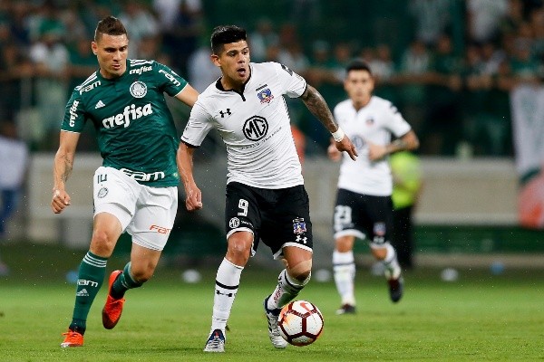 Esteban Pavez jugó ante Palmeiras en cuartos de final en la Libertadores 2018. Foto: Agencia Uno