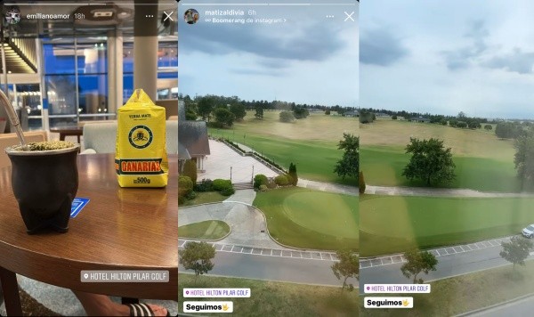 Emiliano Amor y Matías Zaldivia fueron los primeros en llegar al hotel donde Colo Colo hará su pretemporada en Argentina. (Foto: Captura)