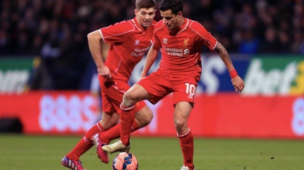 Steven Gerrard y Coutinho compartieron vestuario en Liverpool | Foto: Getty Images.