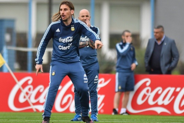 Beccacece fue leal a Sampaoli y juntos llevaron a Argentina a un Mundial. Foto: Getty
