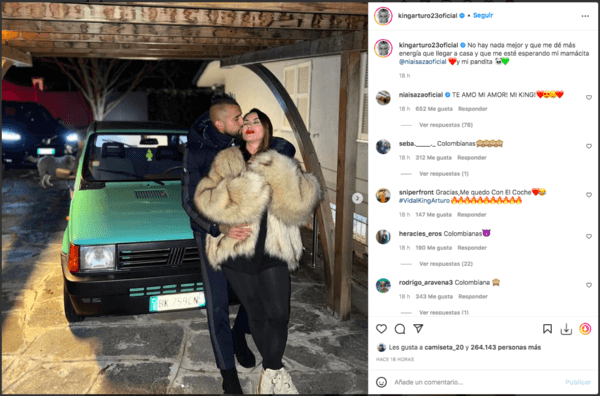 Arturo Vidal dedica amoroso mensaje a Sonia Isaza en Instagram.(1)