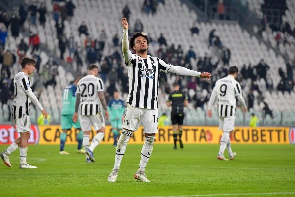 Weston McKennie tuvo un efusivo festejo tras marcar el gol que le dio la victoria a la Juventus ante Udinese. (Foto: Getty)