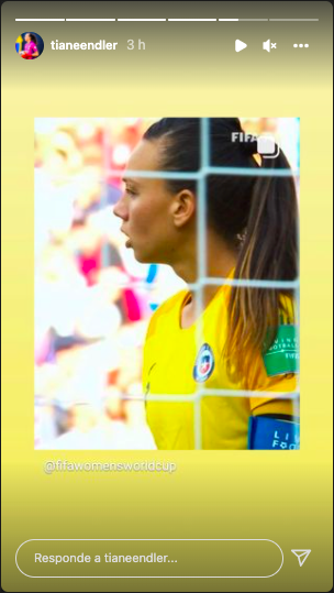 Tiane compartió en sus historias de Instagram una de las grandes atajadas de su carrera antes de la ceremonia de premiación de los The Best de la FIFA. (Foto: Captura)
