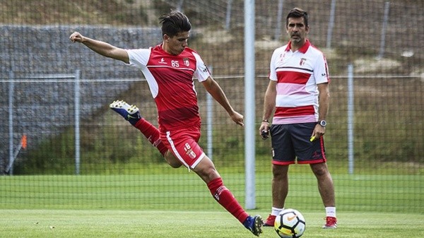 Villagrán en su paso por Sporting de Braga en Portugal | Foto: Instagram.